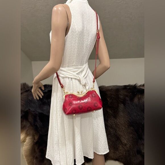 Multi Use Handmade Distressed Leather Purse, Vintage Style Kisslock Handbag - Picture 10 of 15